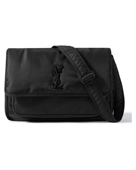 Saint Laurent Niki Leather-Trimmed Nylon Messenger Bag