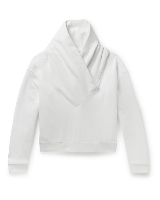 Saint Laurent Shawl-Collar Cotton-Jersey Sweatshirt XS