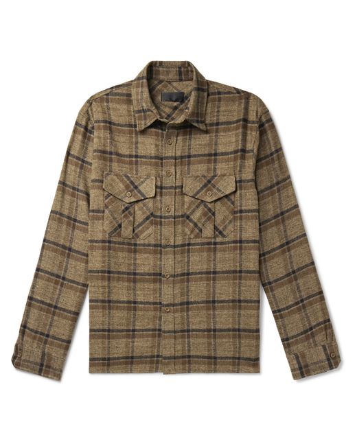 Nili Lotan Christophe Checked Cotton-Flannel Shirt S