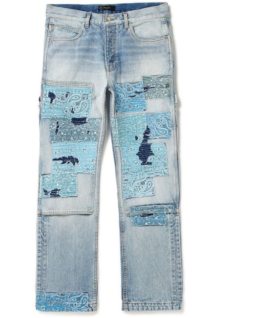 Amiri Carpenter Straight-Leg Distressed Patchwork Panelled Jeans UK/US 28