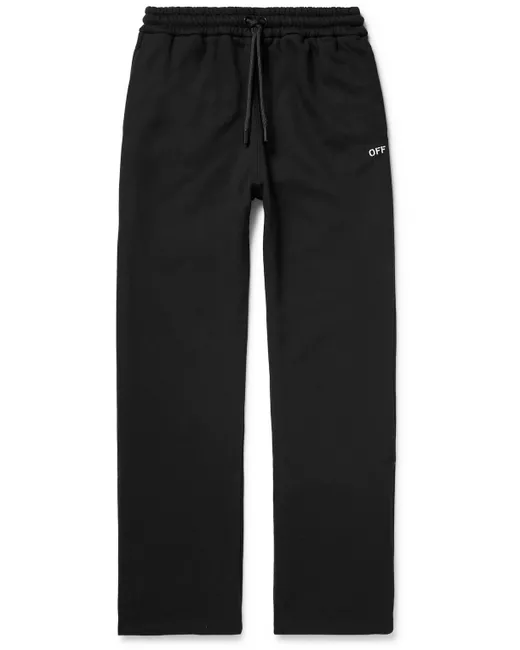 Off-White Logo-Embroidered Cotton-Jersey Sweatpants S