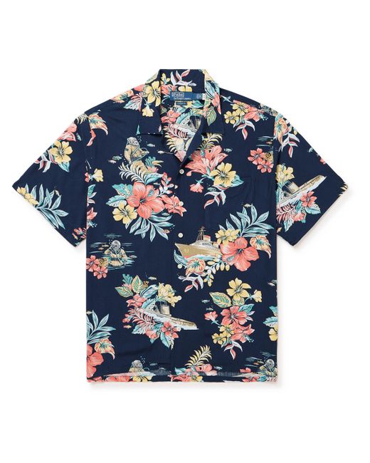 Polo Ralph Lauren Convertible-Collar Floral-Print Woven Shirt XS