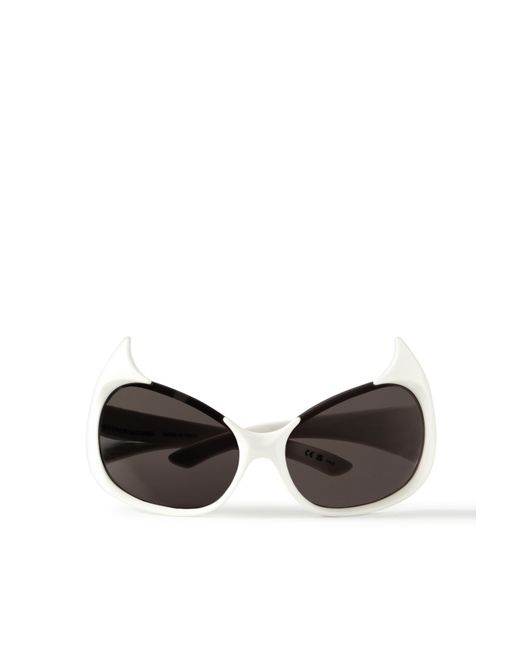 Balenciaga Gotham Oval-Frame Acetate Sunglasses