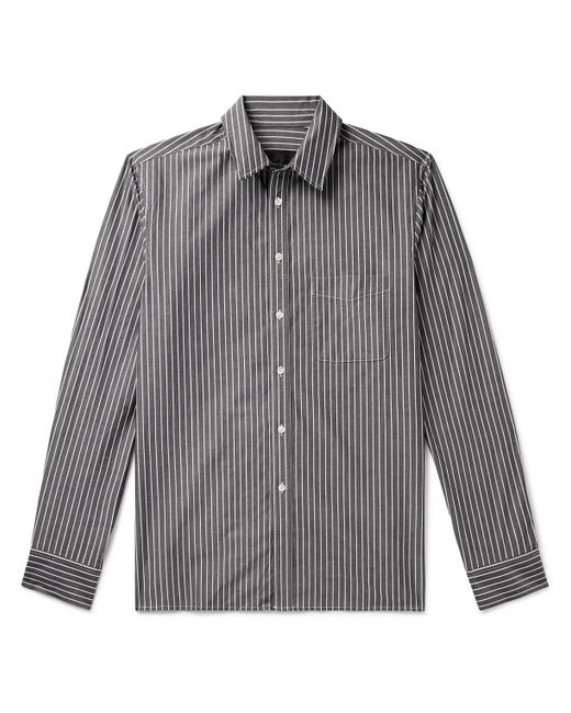 Nili Lotan Finn Striped Cotton-Poplin Shirt S