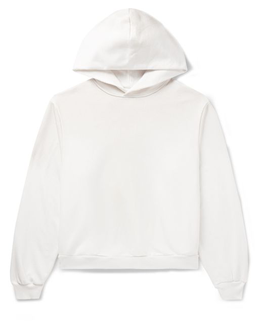 Acne Studios Franziska Garment-Dyed Distressed Logo-Print Cotton-Blend Jersey Hoodie XS