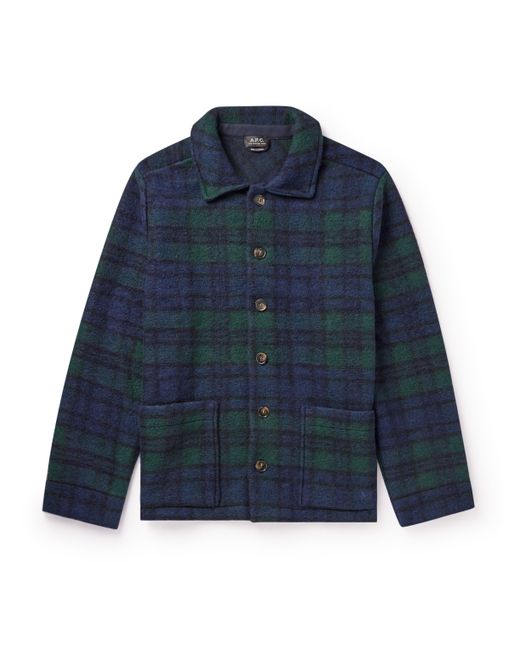 A.P.C. . Franckie Checked Wool-Blend Shirt Jacket XS