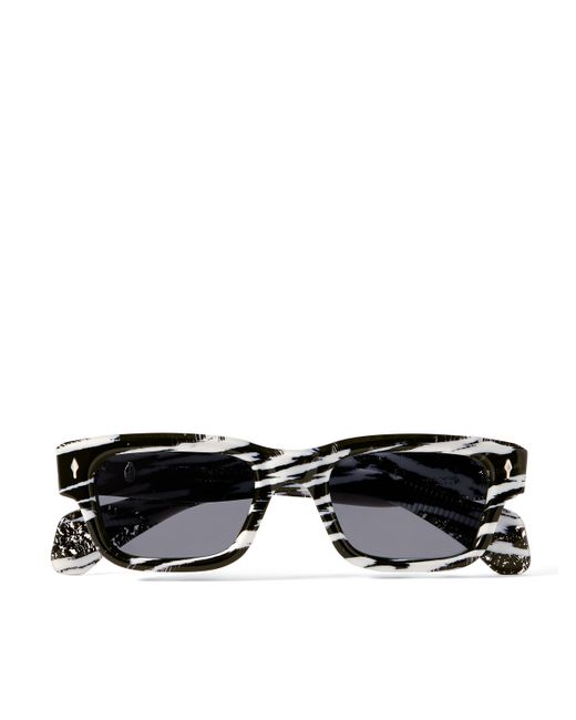 Jacques Marie Mage Jeff Goldblum Rectangular-Frame Zebra-Print Sunglasses