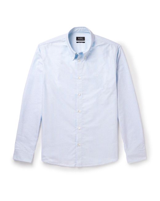 A.P.C. . Greg Pinstriped Cotton Oxford Shirt XS