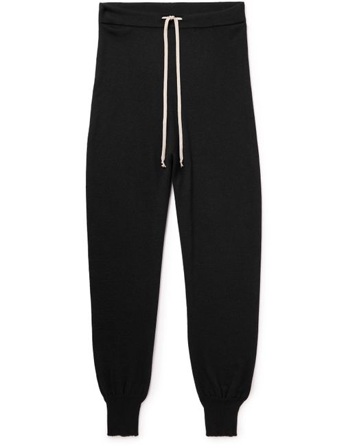 Rick Owens Tapered Cashmere-Blend Track Pants XS