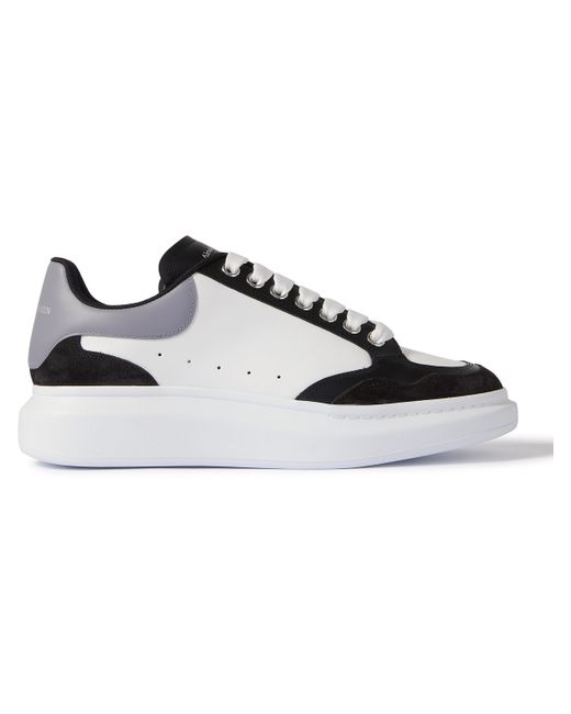Alexander McQueen Exaggerated-Sole Suede-Trimmed Leather Sneakers EU 41