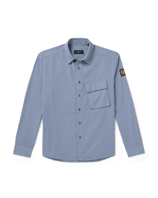 Belstaff Scale Garment-Dyed Cotton-Twill Shirt S