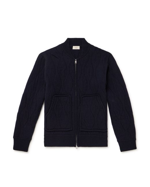 Altea Quilted Padded Wool-Blend Bomber Jacket S