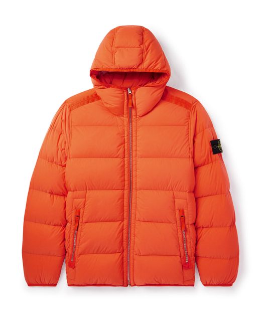 Stone Island Logo-Appliquéd Quilted Padded Shell Down Jacket S