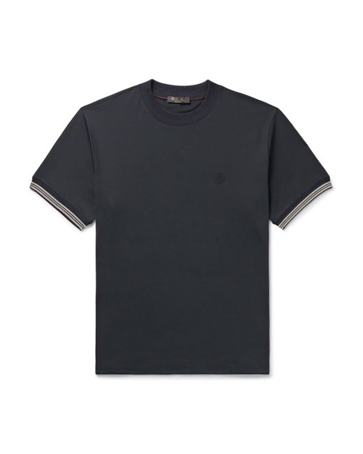 Loro Piana Logo-Embroidered Cotton-Jersey T-Shirt S