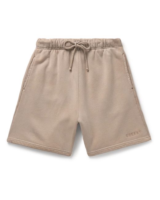 Cherry La Baja Logo-Embroidered Cotton-Jersey Drawstring Shorts XS