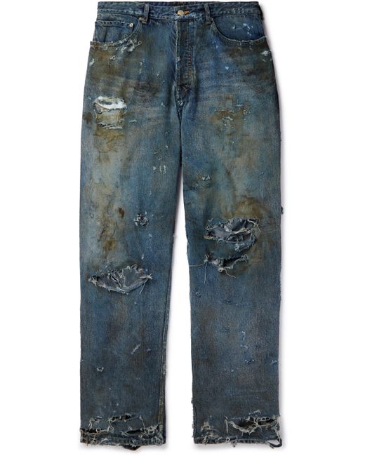 Balenciaga Super Destroyed Wide-Leg Jeans S