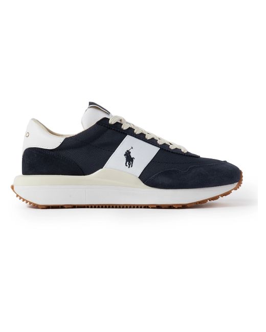 Polo Ralph Lauren Train 89 Rubber-Trimmed Suede and Mesh Sneakers UK 7