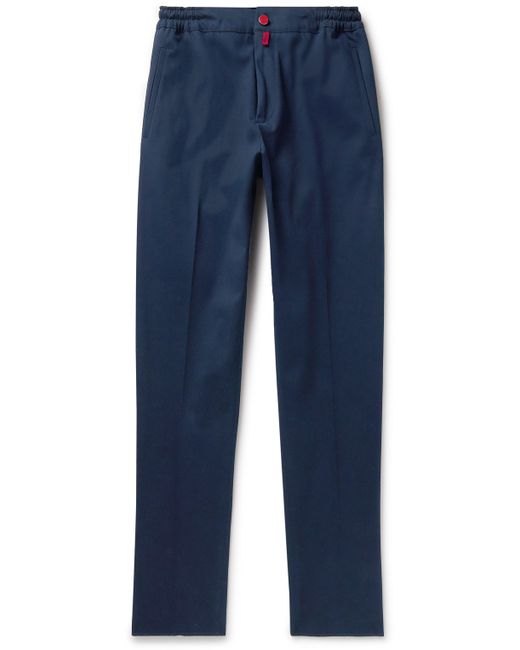 Kiton Straight-Leg Cotton-Blend Twill trousers UK/US 30