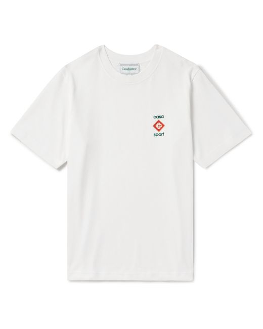 Casablanca Casa Sport Logo-Print Organic Cotton-Jersey T-Shirt XS