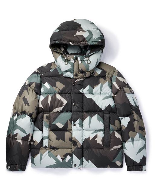Moncler Quilted Printed Shell Hooded Down Jacket 1