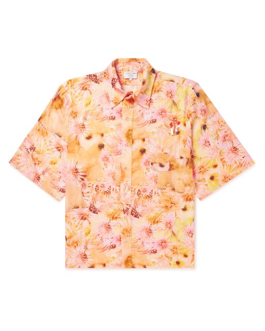 Collina Strada Sequin-Embellished Printed Rose Sylk Shirt S