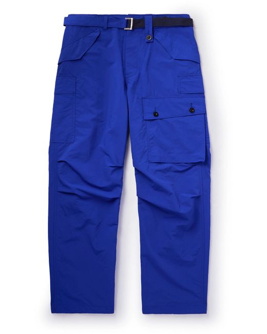 Sacai Straight-Leg Belted Shell Cargo Trousers 2