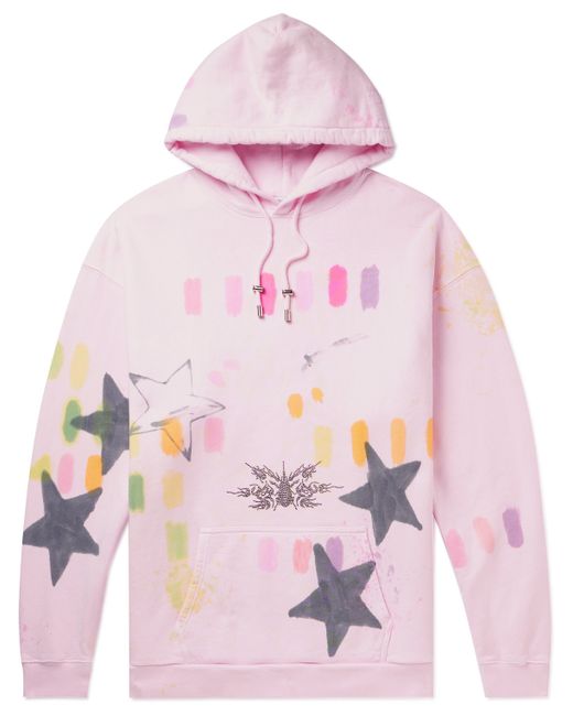 Collina Strada Crystal-Embellished Printed Cotton-Jersey Hoodie S