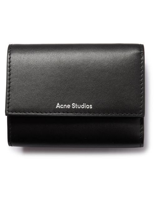 Acne Studios Logo-Print Leather Trifold Cardholder