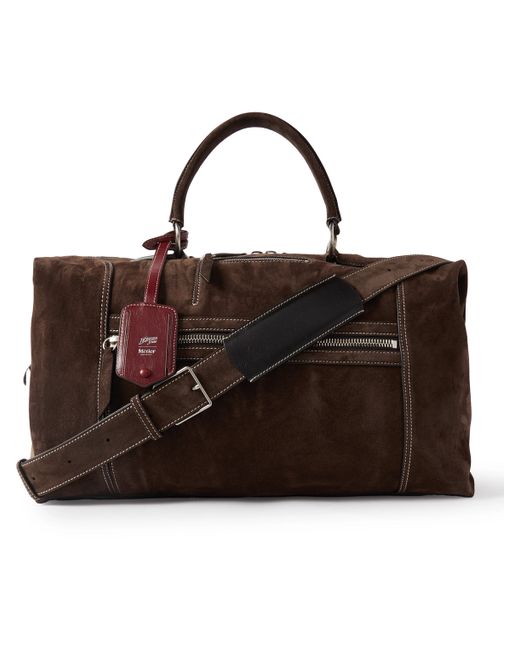 Métier Indiana Jones Vagabond Leather-Trimmed Suede Duffle Bag