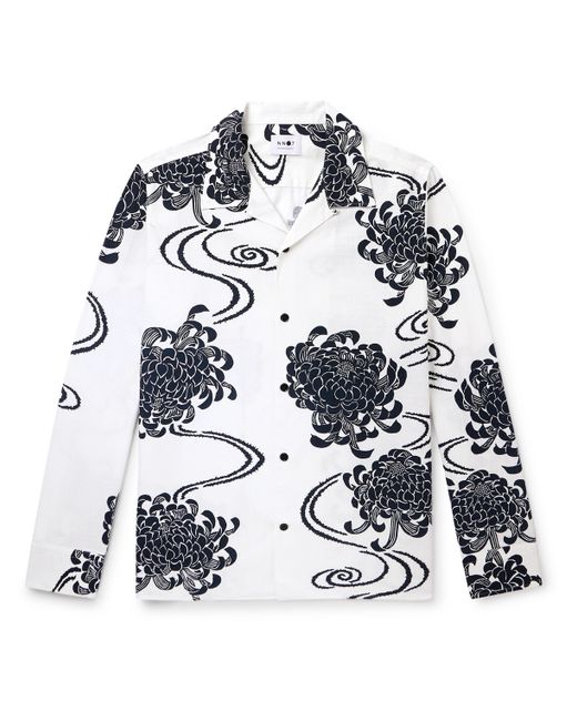 Nn07 Julio 5210 Convertible-Collar Floral-Print Cotton and Lyocell-Blend Shirt S