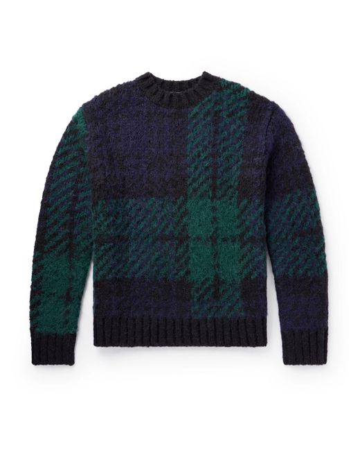 Sacai Checked Jacquard-Knit Sweater 1