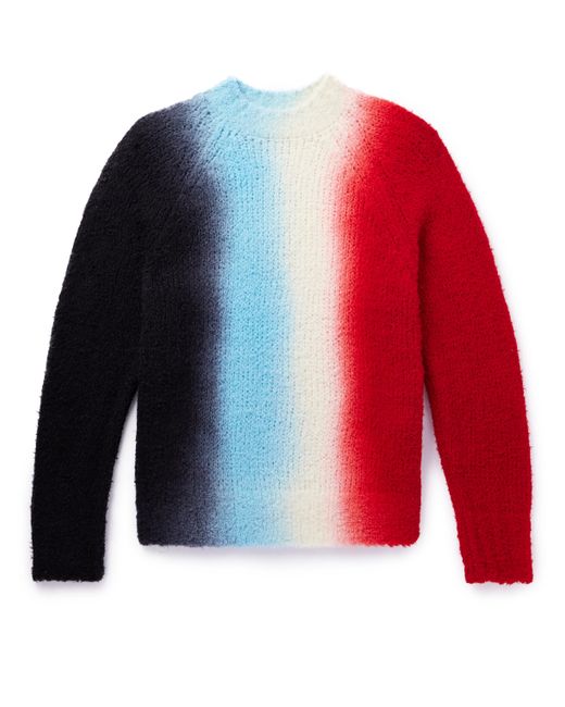 Sacai Tie-Dyed Wool-Blend Sweater 1