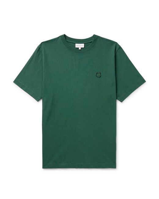 Maison Kitsuné Logo-Appliquéd Cotton-Jersey T-Shirt XS