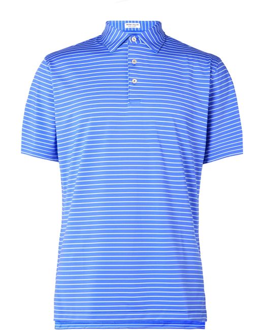 Peter Millar Drum Striped Tech-Jersey Golf Polo Shirt S