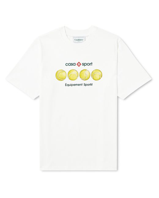 Casablanca Logo-Print Organic Cotton-Jersey T-Shirt XS