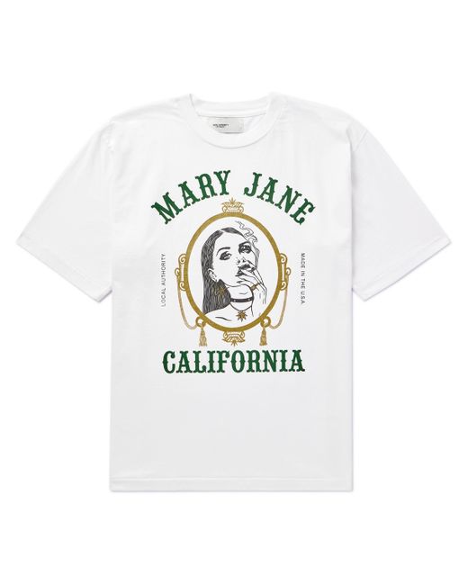 Local Authority Mary Jane Printed Cotton-Jersey T-Shirt S