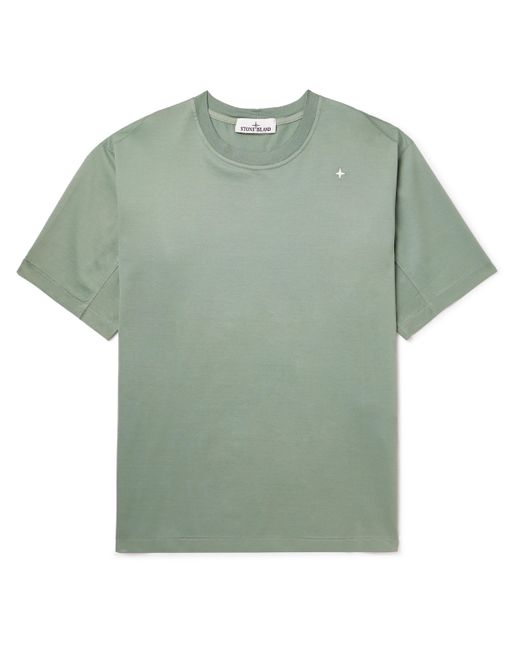 Stone Island Logo-Embroidered Cotton-Jersey T-Shirt S