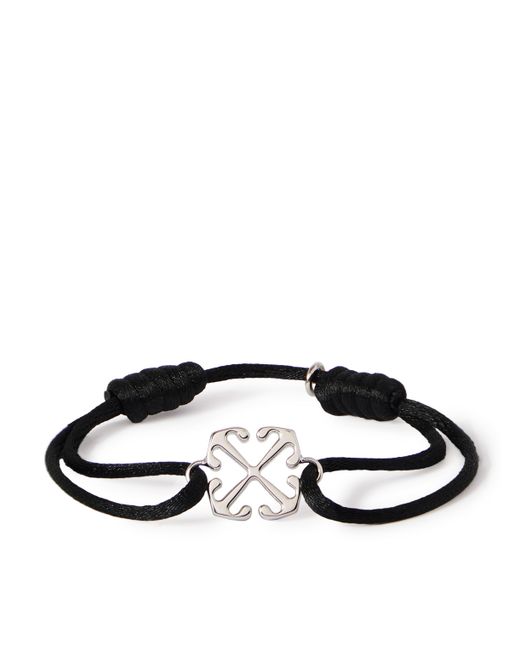 Off-White Arrow Silver-Tone and Cord Bracelet