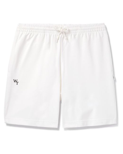 Wtaps Straight-Leg Logo-Embroidered Cotton-Blend Jersey Shorts S