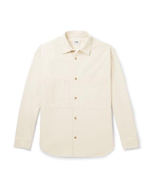 Nn07 Freddy Garment-Dyed Recycled-Cotton Twill Overshirt S