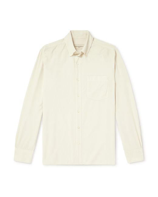 Officine Generale Arsene Button-Down Collar Cotton-Blend Corduroy Shirt XS