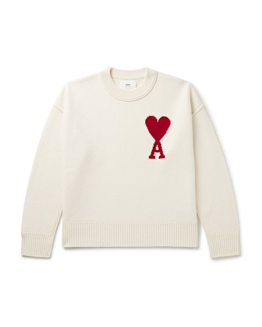 AMI Alexandre Mattiussi ADC Logo-Intarsia Virgin Wool Sweater XS