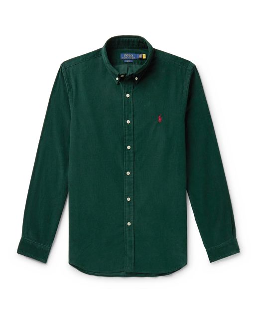 Polo Ralph Lauren Button-Down Collar Cotton-Corduroy Shirt XS