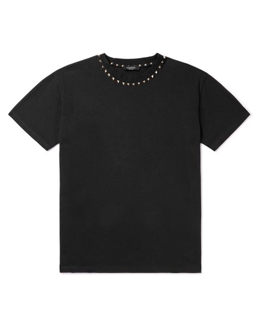 Valentino Garavani Rockstud Embellished Cotton-Jersey T-Shirt XS