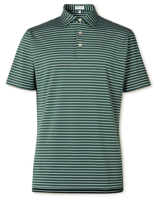 Peter Millar Drum Striped Tech-Jersey Golf Polo Shirt S