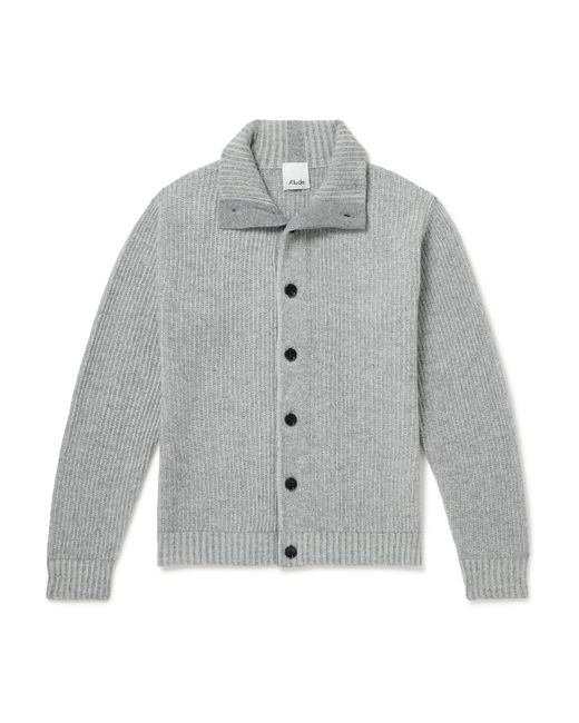 Allude Ribbed Cashmere Cardigan S