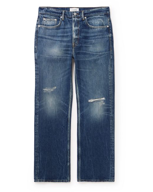 Frame The Boxy Straight-Leg Distressed Jeans 30W 32L