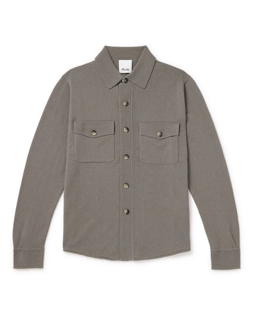 Allude Virgin Wool and Cashmere-Blend Overshirt S