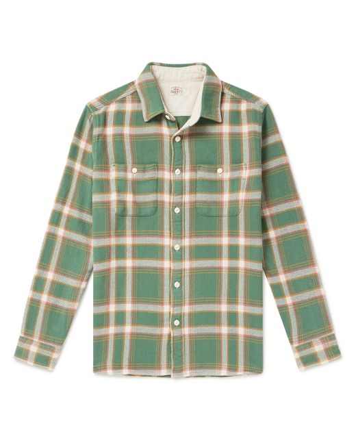 Faherty The Surf Checked Organic Cotton-Flannel Shirt S