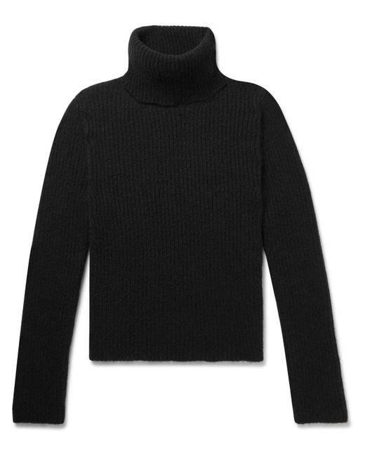 Saint Laurent Slim-Fit Ribbed Alpaca-Blend Rollneck Sweater XS